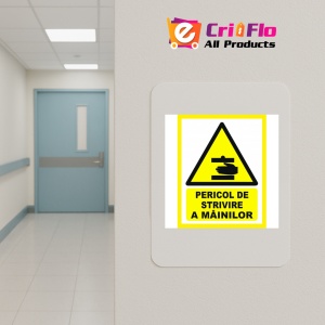 Indicator Pentru pericol de strivire a mainilor, Sticker autocolant - Img 4
