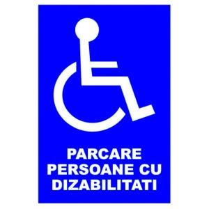 Indicator Pentru persoane cu dizabilitati, Sticker autocolant