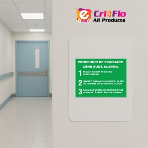 Indicator Pentru proceduri de evacuare, Sticker autocolant - Img 4