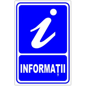 Indicator Pentru protectie si informatii, Sticker autocolant