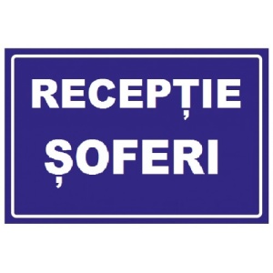 Indicator Pentru receptie soferi, Sticker autocolant
