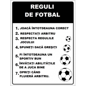 Indicator Pentru reguli de fotbal pentru terenul de fotbal, Sticker autocolant