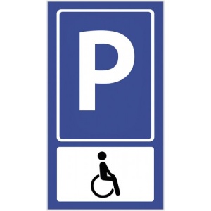 Indicator Pentru rezervare parcare persoana cu handicap, Sticker autocolant
