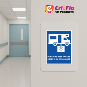 Indicator Pentru rulote punct de descarcare deseuri in canalizare, Sticker autocolant - Img 4
