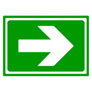 Indicator Pentru salvare cu sageata, Sticker autocolant