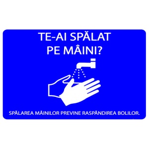 Indicator Pentru spalarea mainilor previne raspandirea bolilor, Sticker autocolant
