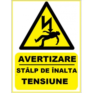 Indicator Pentru stalp de inalta tensiune, Sticker autocolant