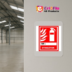 Indicator Pentru stingator cu numar personalizat, Sticker autocolant - Img 3