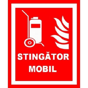 Indicator Pentru stingator mobil, Sticker autocolant