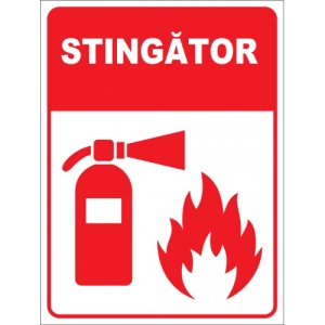 Indicator pentru stingator, Sticker autocolant