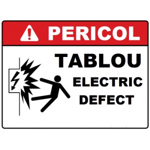 Indicator Pentru tablou electric defect, Sticker autocolant