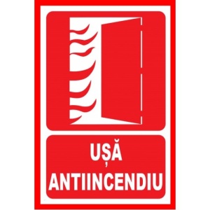 Indicator Pentru usa antiincendiu, Sticker autocolant
