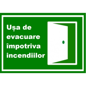 Indicator Pentru usa de evacuare impotriva incendiilor, Sticker autocolant
