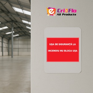 Indicator Pentru usa de siguranta la incendiu nu bloca usa, Sticker autocolant - Img 3