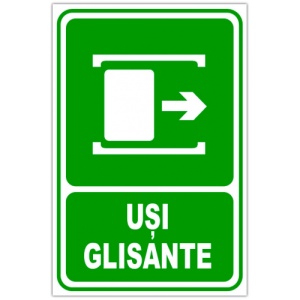 Indicator Pentru usi glisante, Sticker autocolant