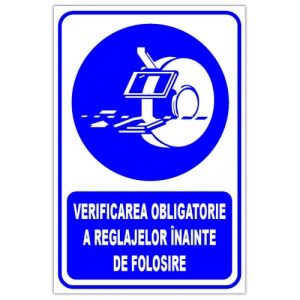 Indicator Pentru verificarea utilajelor inainte de pornire, Sticker autocolant