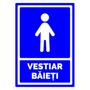 Indicator Pentru vestiar baieti, Sticker autocolant