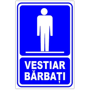 Indicator Pentru vestiar barbati, Sticker autocolant