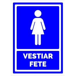 Indicator Pentru vestiar fete, Sticker autocolant