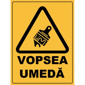 Indicator Pentru vopsea umeda, Sticker autocolant
