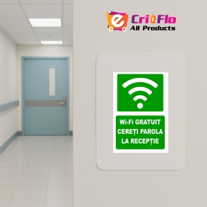 Indicator Pentru wi-fi gratuit cereti parola la receptie, Sticker autocolant - Img 4
