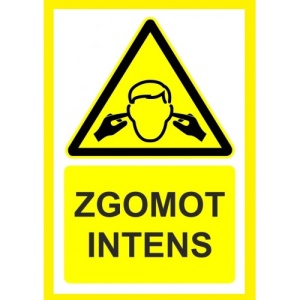 Indicator Pentru zgomot intens, Sticker autocolant