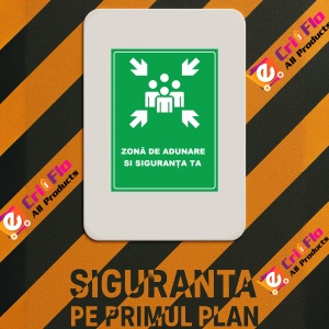 Indicator Pentru zona de adunare si siguranta ta, Sticker autocolant - Img 2
