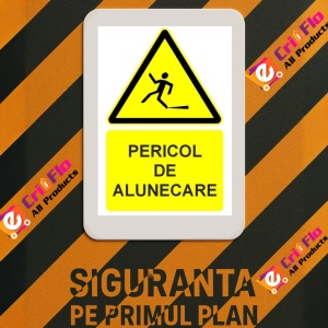 Indicator Pericol de alunecare indicator de avertizare, Sticker autocolant - Img 3