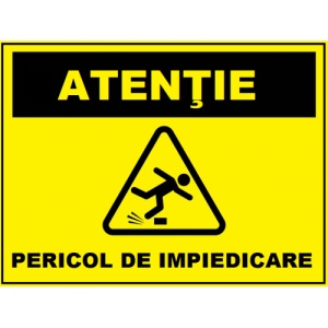Indicator Pericol de impiedicare, Sticker autocolant