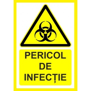 Indicator Pericol de infectie, Sticker autocolant