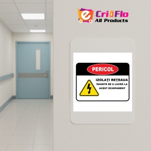 Indicator Pericol izolati reteaua inainte de a lucra la acest echipament, Sticker autocolant - Img 4