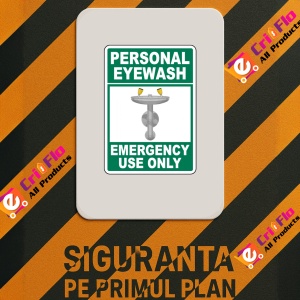 Indicator Personal Eyewash Sign, Sticker autocolant - Img 2