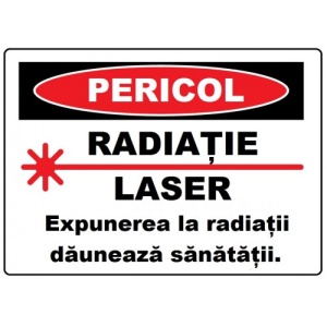 Indicator Placuta expunerea la radiatiile dauneaza sanatatii, Sticker autocolant