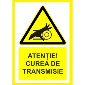 Indicator Placute atentie curea de transmisie, Sticker autocolant