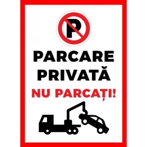 Indicator Placute de interzicere parcare privata nu parcati, Sticker autocolant