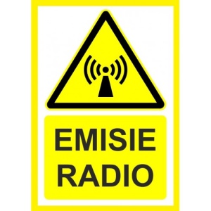 Indicator Placute pentru emisie radio, Sticker autocolant