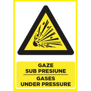 Indicator Placute pentru gaze sub presiune gases under pressure, Sticker autocolant