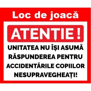 Indicator Placute pentru locuri de joaca, Sticker autocolant