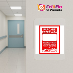Indicator Placute pentru parcare rezervata personalizata, Sticker autocolant - Img 4