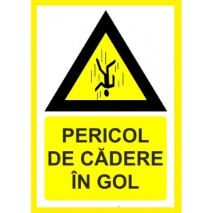 Indicator Placute pentru pericol de cadere in gol, Sticker autocolant