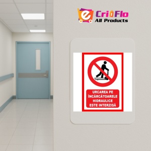 Indicator Placute urcarea pe incarcatoarele hidraulice este interzisa, Sticker autocolant - Img 4