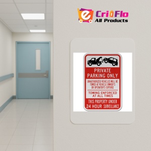 Indicator Private Parking Only Sign, Sticker autocolant - Img 4