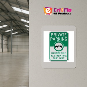 Indicator Private Parking Unauthorized Vehicles Will Be Towed, Sticker autocolant - Img 3