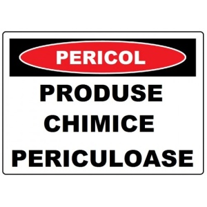 Indicator Produse chimice periculoase, Sticker autocolant