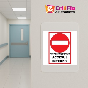 Indicator Proprietate privata accesul interzis, Sticker autocolant - Img 4