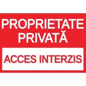 Indicator Proprietati private acces interzis, Sticker autocolant
