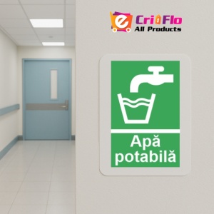Indicator protectia muncii apa potabila, Sticker autocolant - Img 5