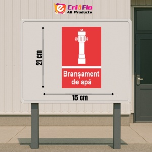 Indicator protectia muncii bransament de apa, Sticker autocolant - Img 2