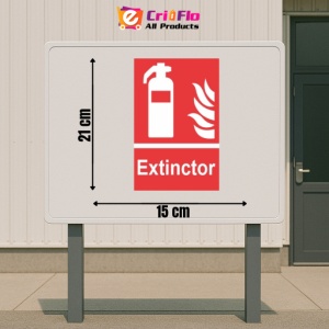Indicator protectia muncii extinctor, Sticker autocolant - Img 2