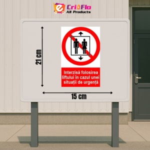 Indicator protectia muncii interzisa folosirea liftului, Sticker autocolant - Img 2